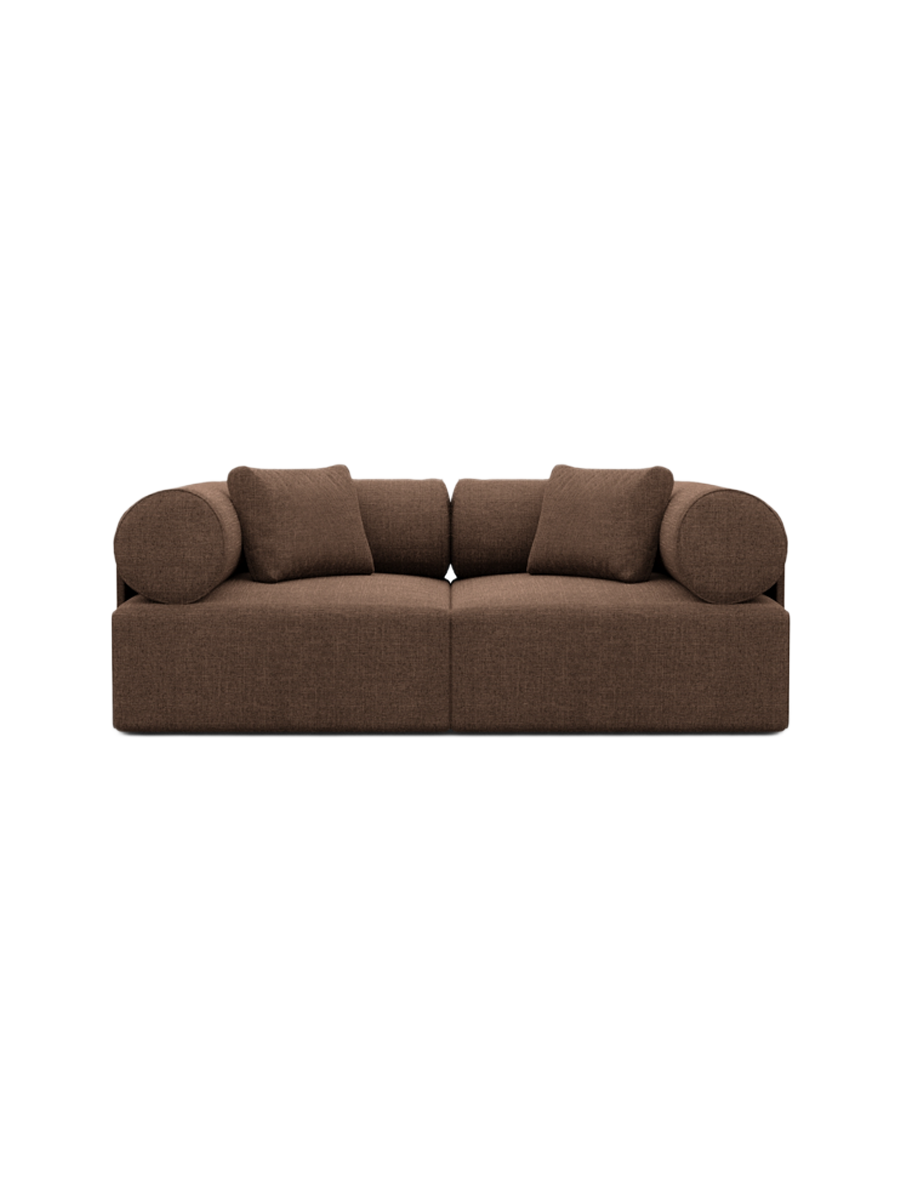 
2-Sitzer Design Sofa „Valora“ mit Strukturstoff-Bezug - Strukturstoff Anthrazit