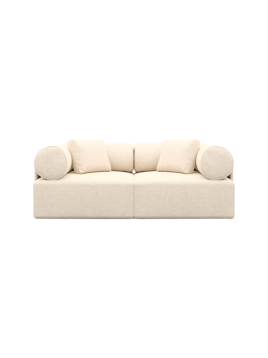 
2-Sitzer Design Sofa „Valora“ mit Strukturstoff-Bezug - Strukturstoff Anthrazit