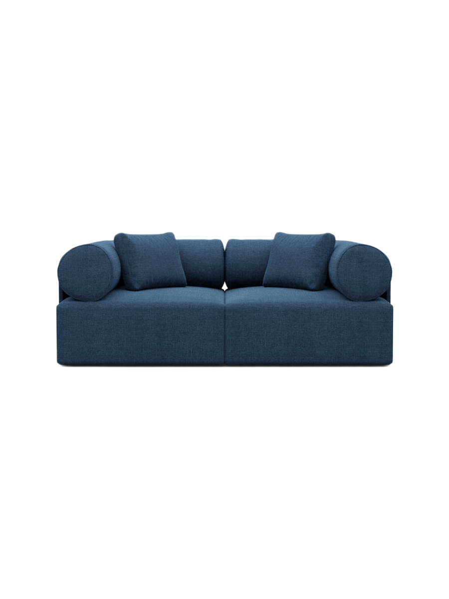 
2-Sitzer Design Sofa „Valora“ mit Strukturstoff-Bezug - Strukturstoff Anthrazit