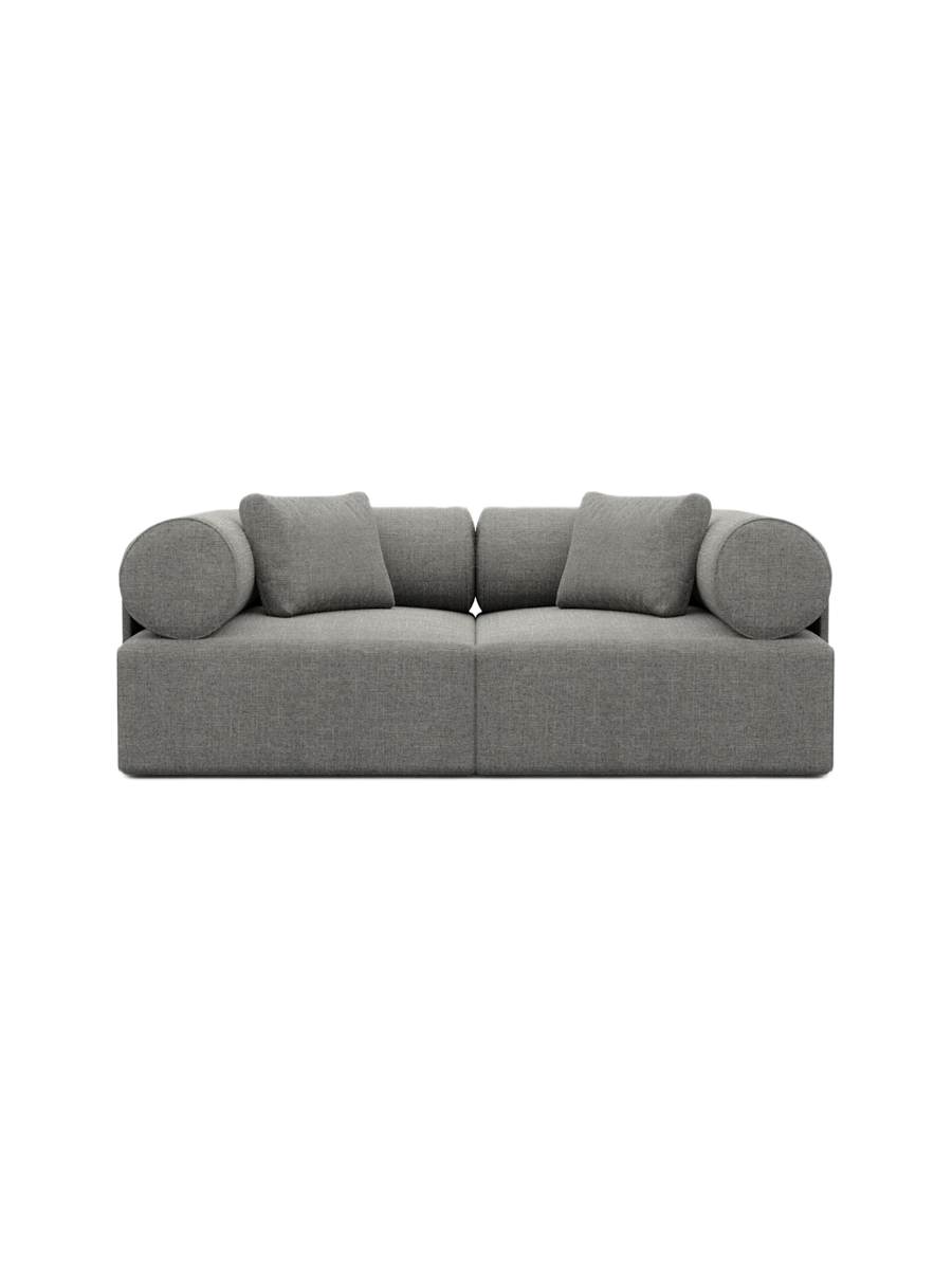 
2-Sitzer Design Sofa „Valora“ mit Strukturstoff-Bezug - Strukturstoff Anthrazit