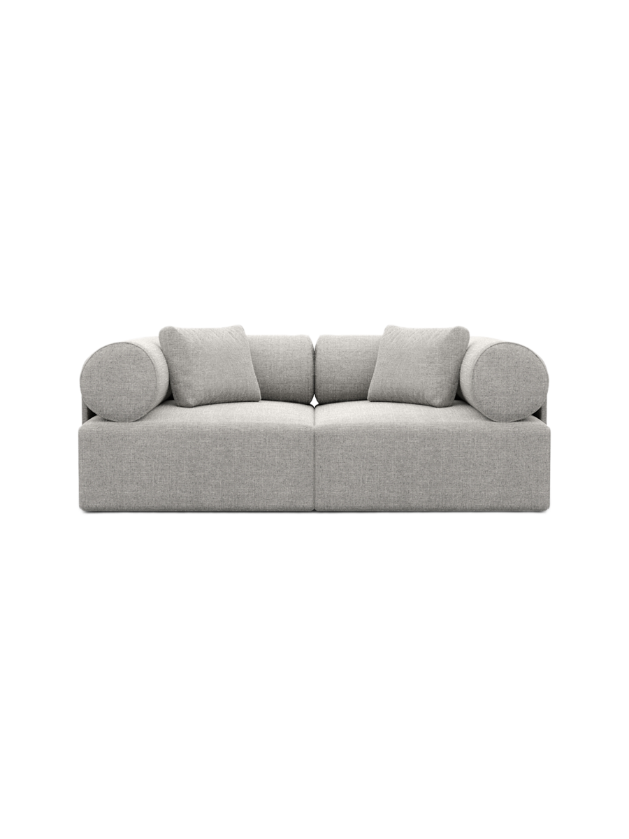 
2-Sitzer Design Sofa „Valora“ mit Strukturstoff-Bezug - Strukturstoff Anthrazit