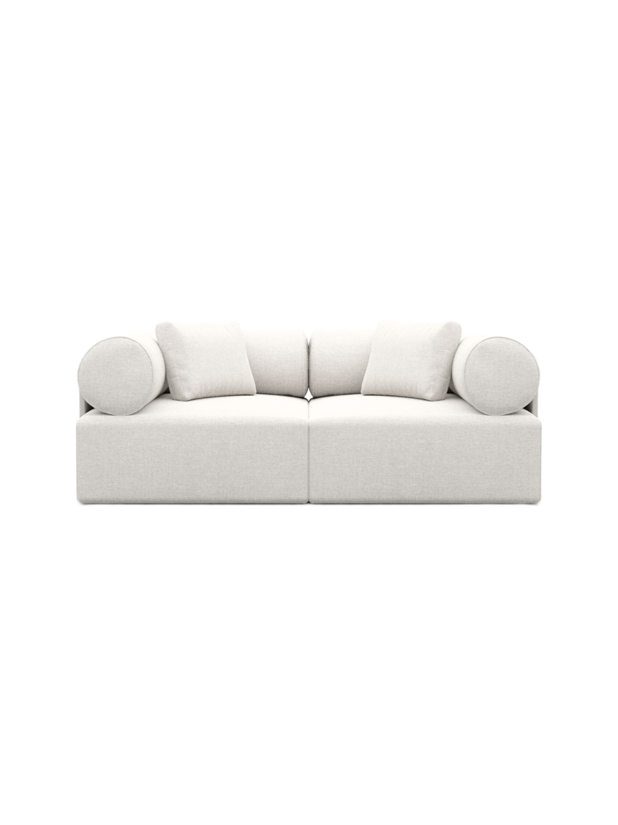 
2-Sitzer Design Sofa „Valora“ mit Strukturstoff-Bezug - Strukturstoff Anthrazit