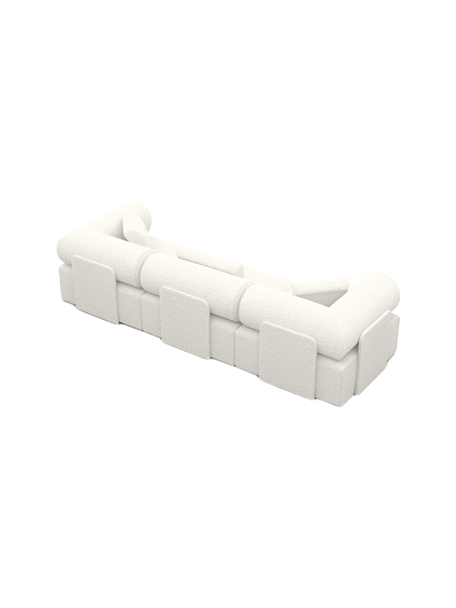 
3-Sitzer Design Sofa „Valora“ mit Bouclé-Bezug - Bouclé White