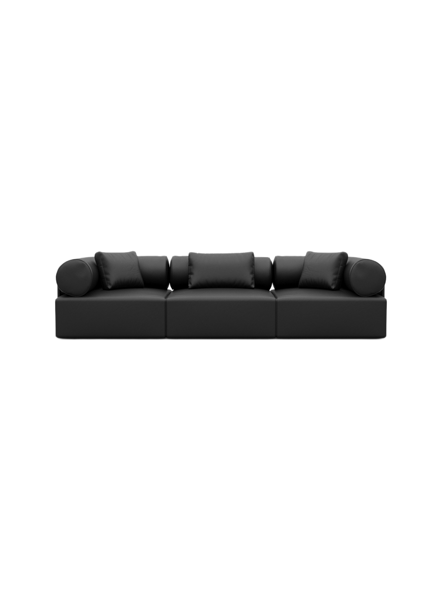 
3-Sitzer Design Echtleder Sofa „Valora“ - Echtleder Beige