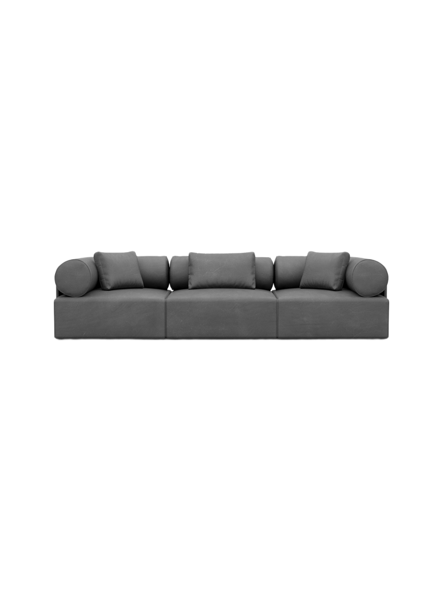 
3-Sitzer Design Echtleder Sofa „Valora“ - Echtleder Beige