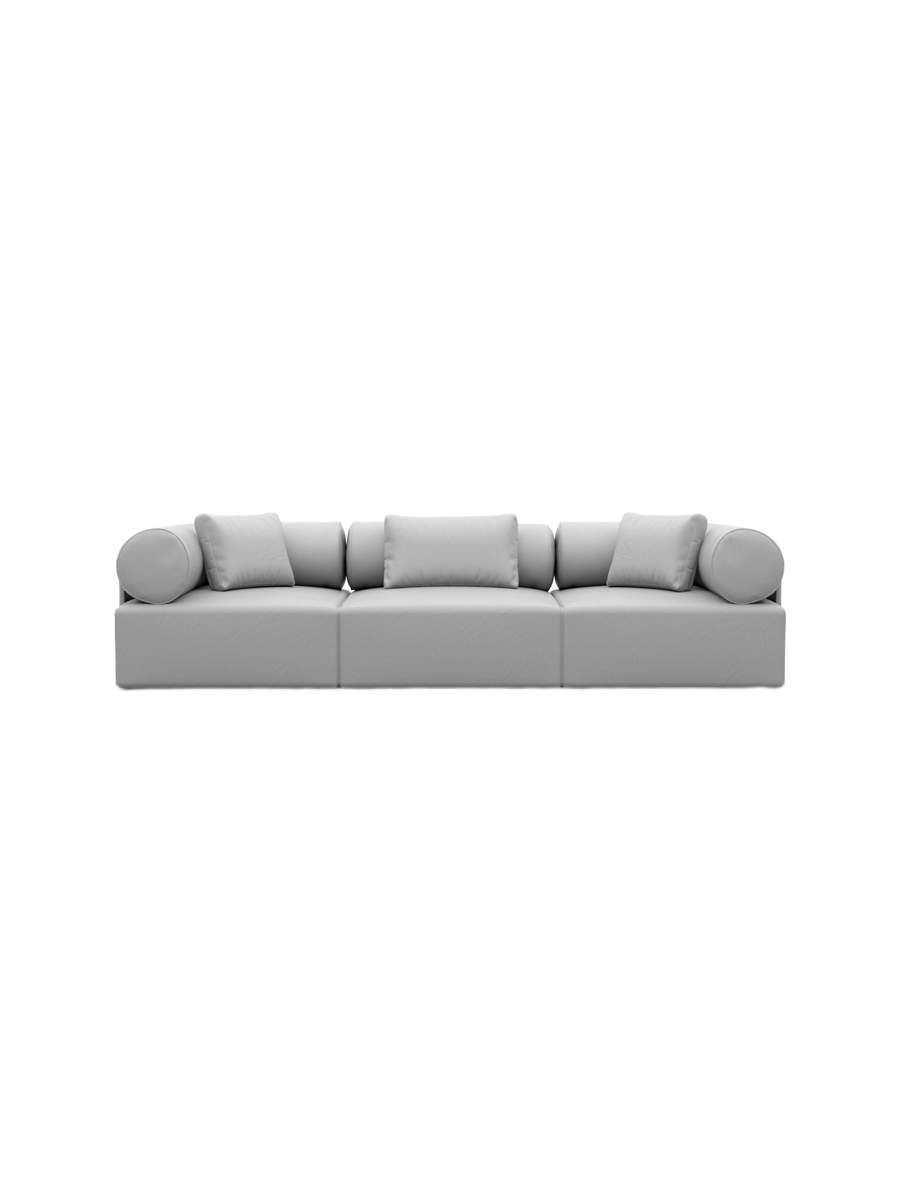 
3-Sitzer Design Echtleder Sofa „Valora“ - Echtleder Beige