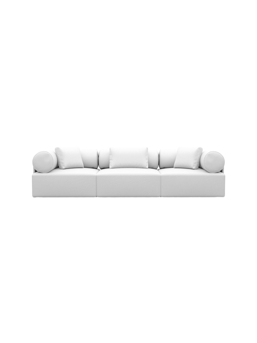 
3-Sitzer Design Echtleder Sofa „Valora“ - Echtleder Beige