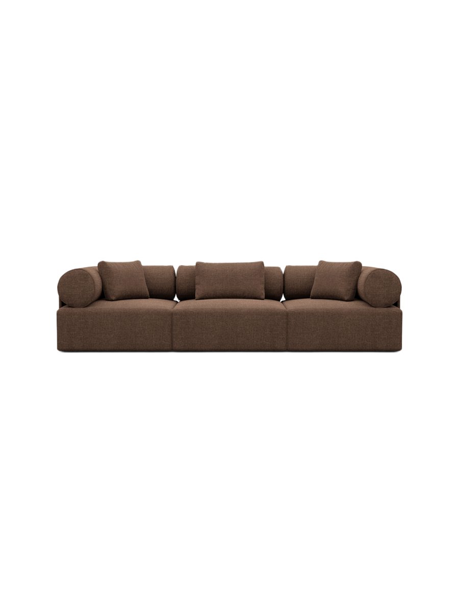 
3-Sitzer Design Sofa „Valora“ mit Strukturstoff-Bezug - Strukturstoff Anthrazit