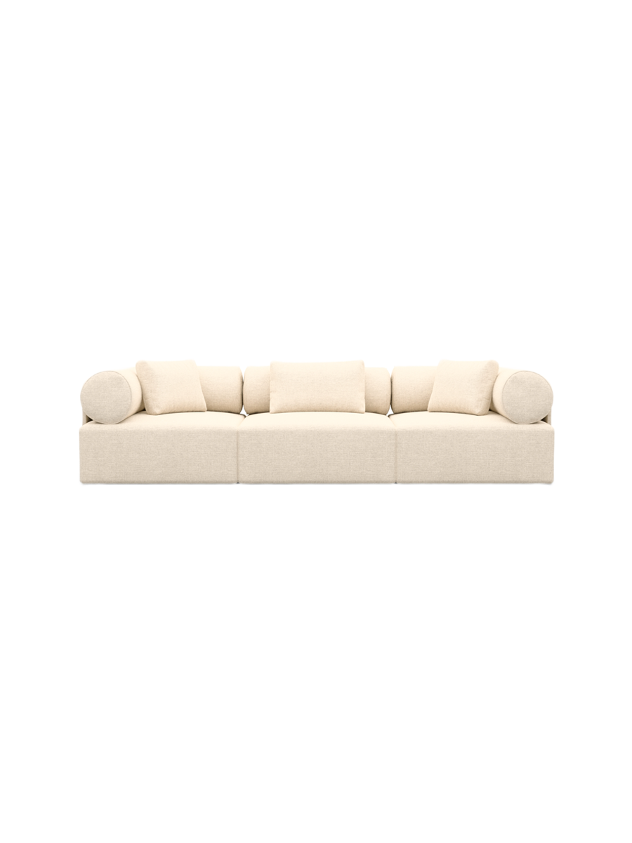 
3-Sitzer Design Sofa „Valora“ mit Strukturstoff-Bezug - Strukturstoff Anthrazit