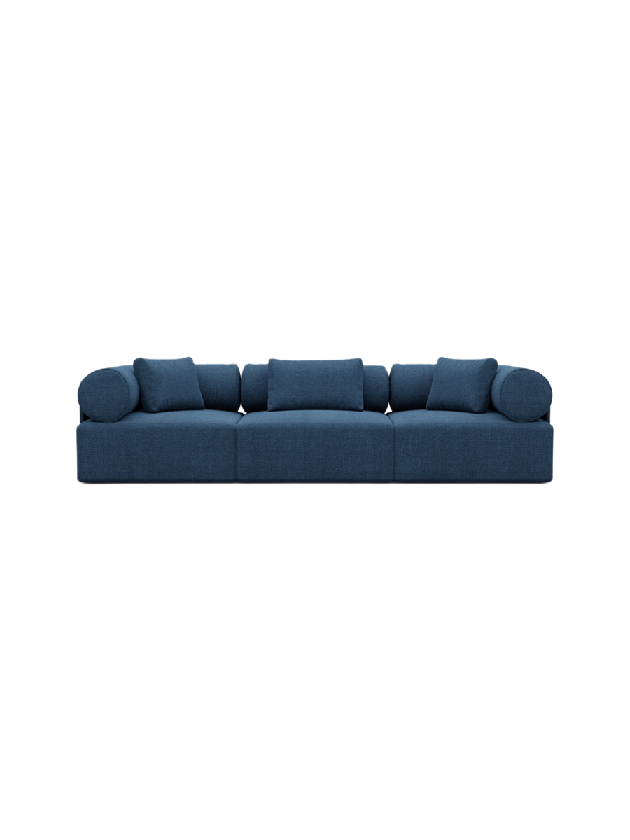 
3-Sitzer Design Sofa „Valora“ mit Strukturstoff-Bezug - Strukturstoff Anthrazit