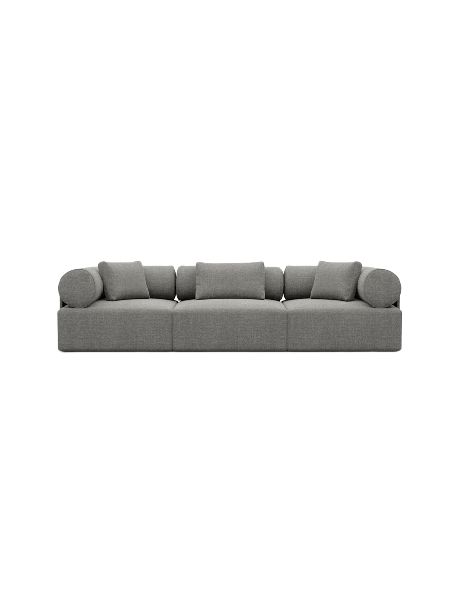 
3-Sitzer Design Sofa „Valora“ mit Strukturstoff-Bezug - Strukturstoff Anthrazit