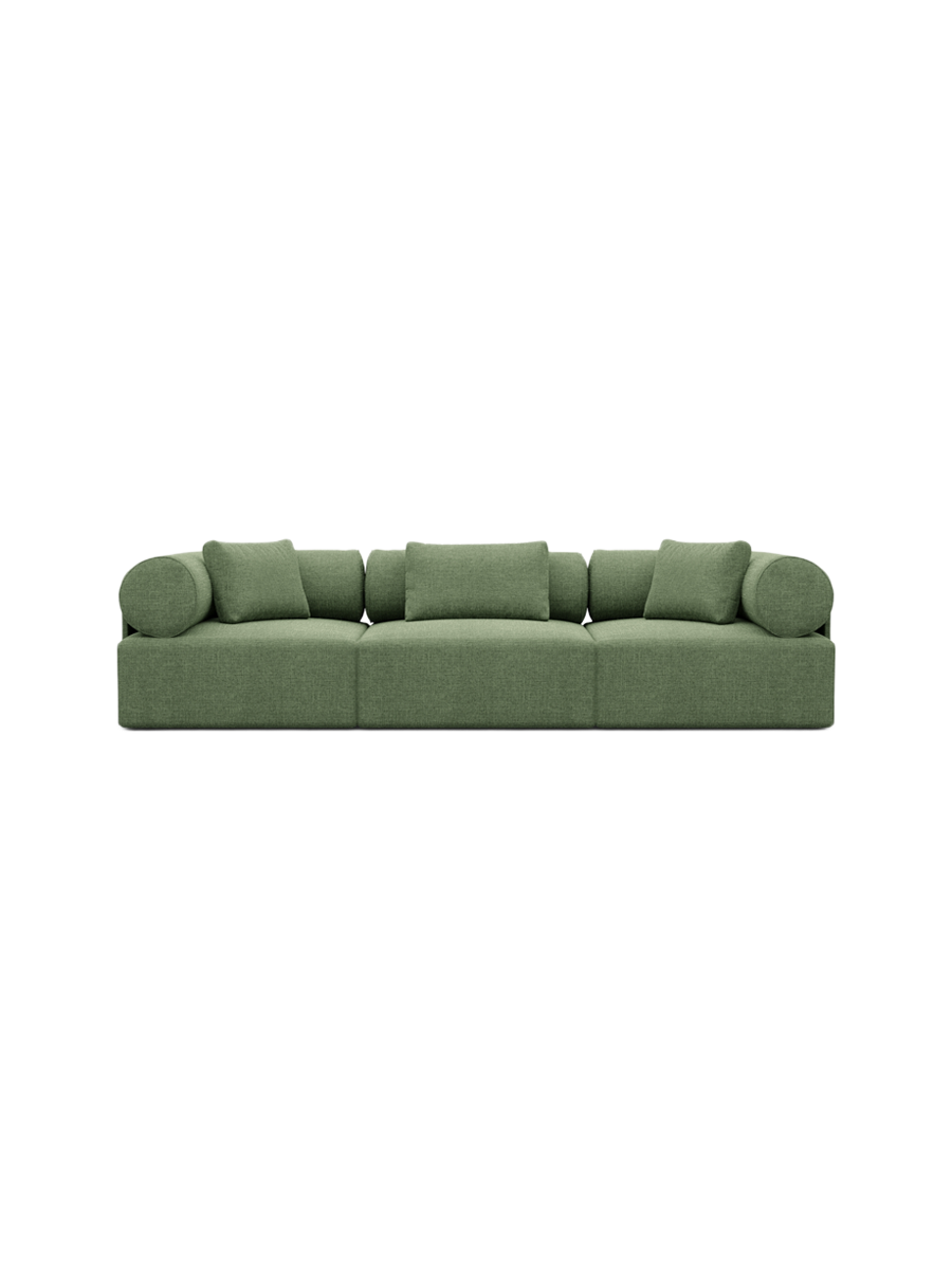
3-Sitzer Design Sofa „Valora“ mit Strukturstoff-Bezug - Strukturstoff Anthrazit