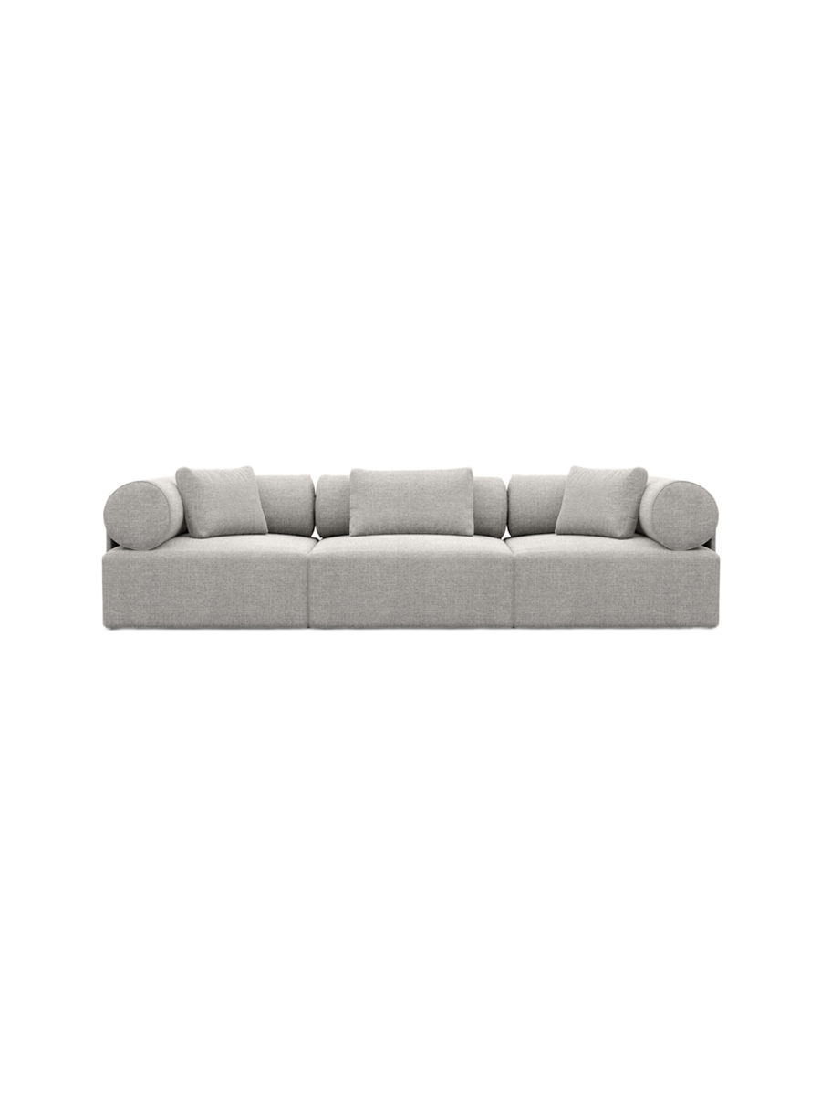 
3-Sitzer Design Sofa „Valora“ mit Strukturstoff-Bezug - Strukturstoff Anthrazit