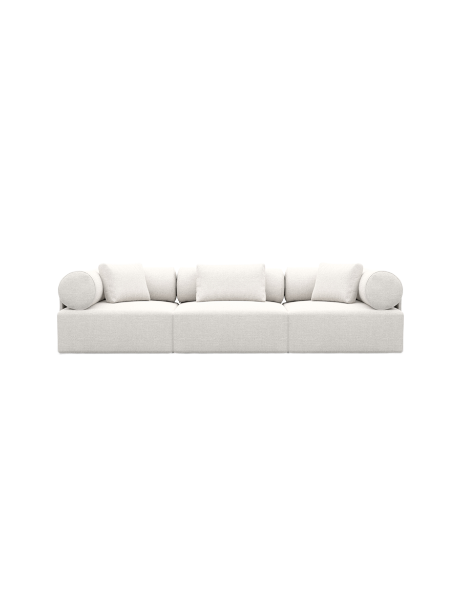 
3-Sitzer Design Sofa „Valora“ mit Strukturstoff-Bezug - Strukturstoff Anthrazit