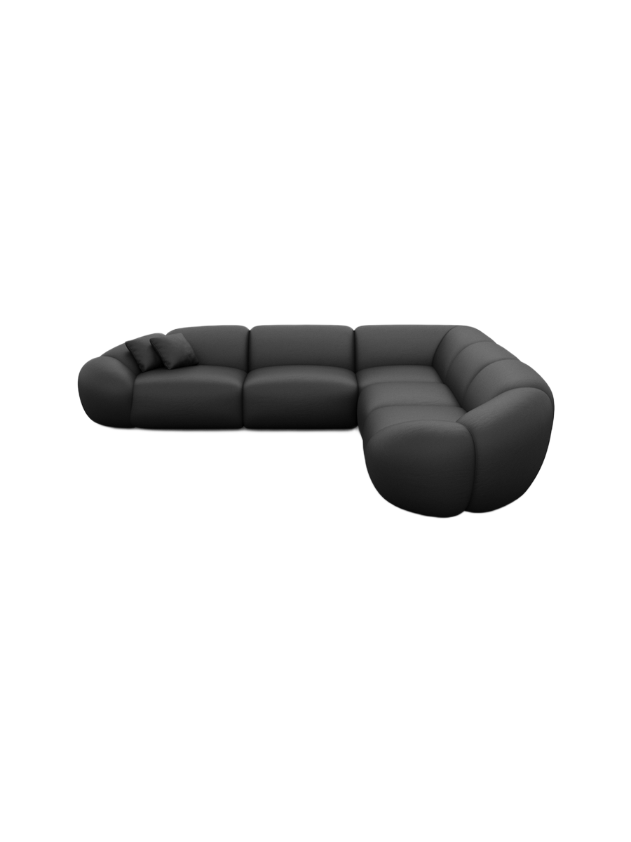 
5-Sitzer Design Echtleder Ecksofa „Arden“ - Echtleder Beige