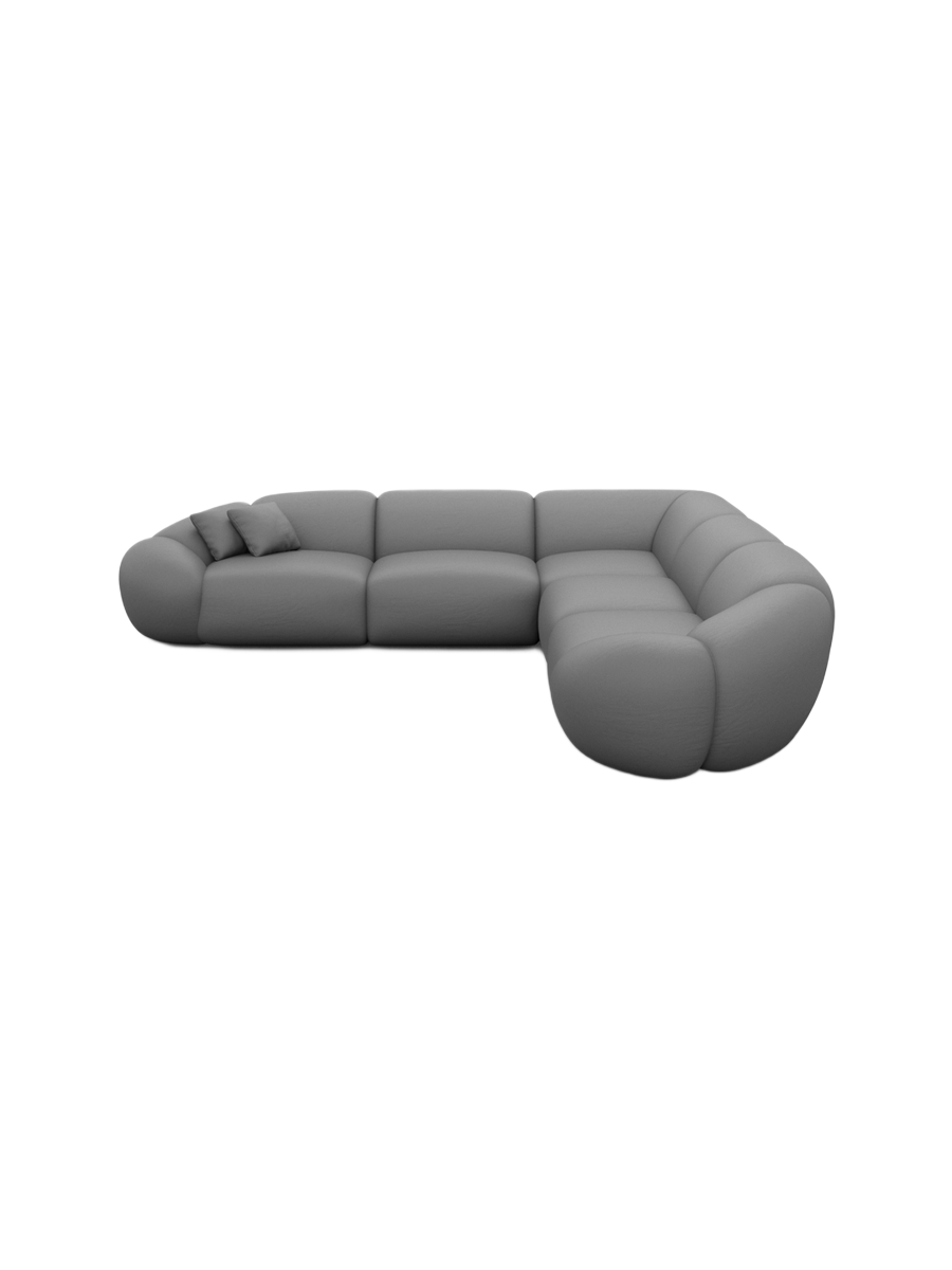 
5-Sitzer Design Echtleder Ecksofa „Arden“ - Echtleder Beige