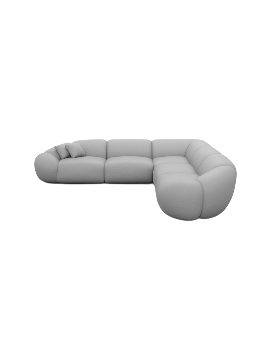 
5-Sitzer Design Echtleder Ecksofa „Arden“ - Echtleder Beige