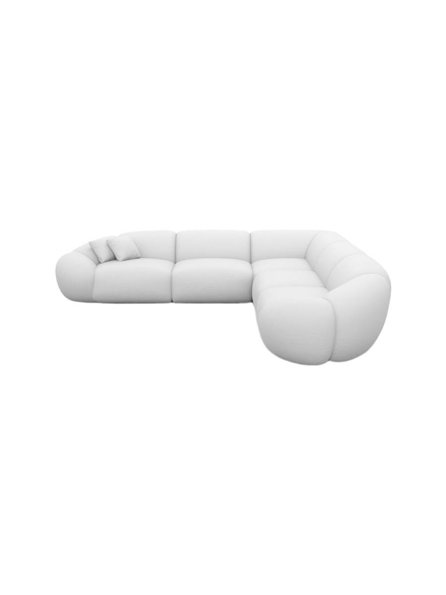 
5-Sitzer Design Echtleder Ecksofa „Arden“ - Echtleder Beige