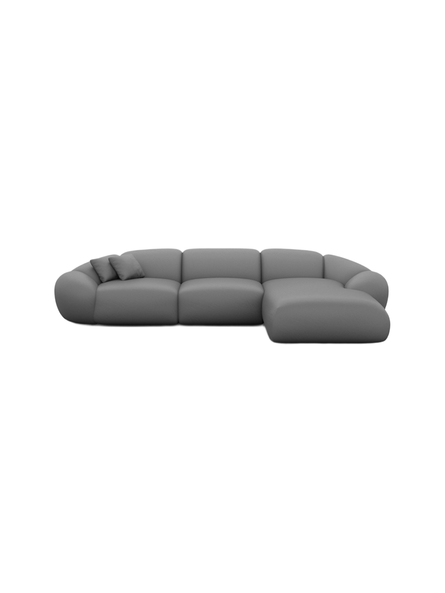 
4-Sitzer Design Echtleder Ecksofa „Arden“ - Echtleder Beige / Eckteil links