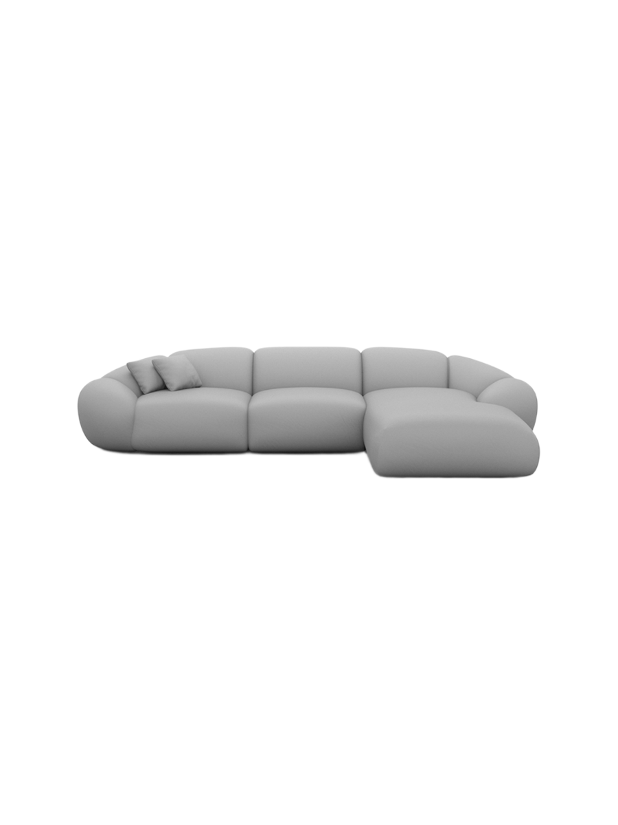
4-Sitzer Design Echtleder Ecksofa „Arden“ - Echtleder Beige / Eckteil links