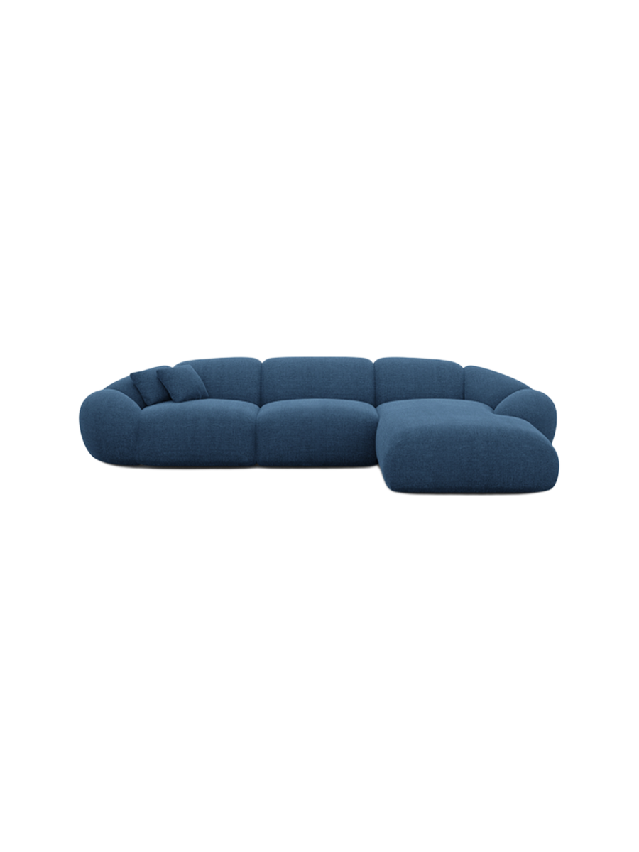 
4-Sitzer Design Ecksofa „Arden“ mit Strukturstoff-Bezug - Strukturstoff Anthrazit / Eckteil links
