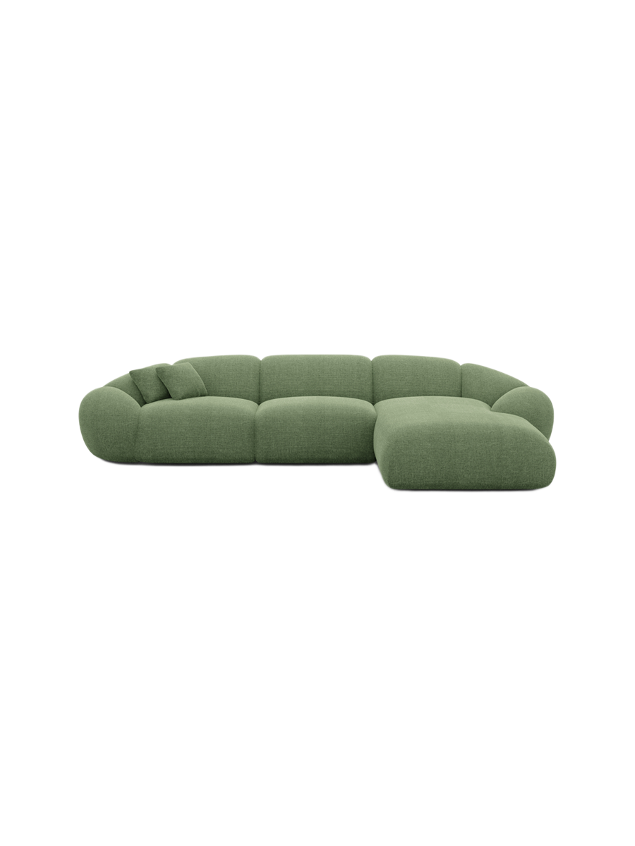 
4-Sitzer Design Ecksofa „Arden“ mit Strukturstoff-Bezug - Strukturstoff Anthrazit / Eckteil links