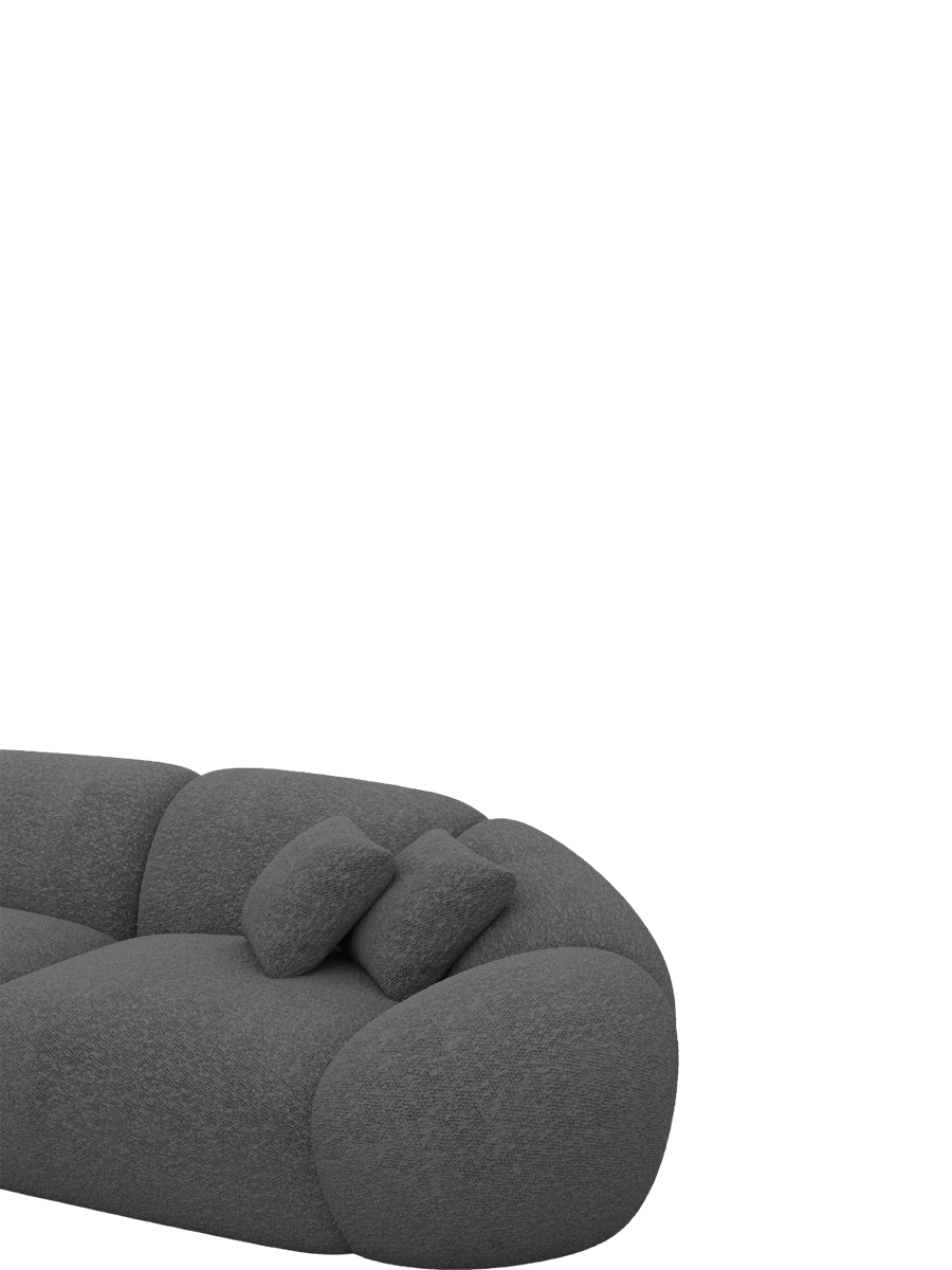 
Design Loungesessel „Arden“ mit Bouclé-Bezug - Bouclé Graphit