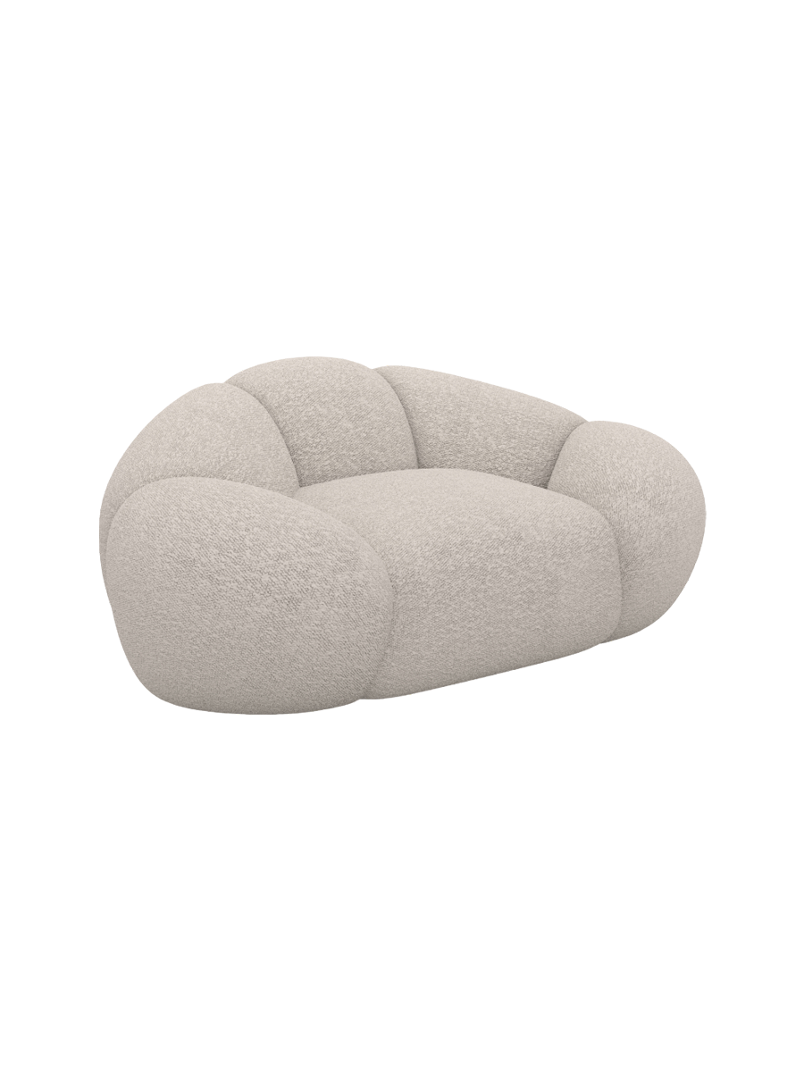 
Design Loungesessel „Arden“ mit Bouclé-Bezug - Bouclé Graphit