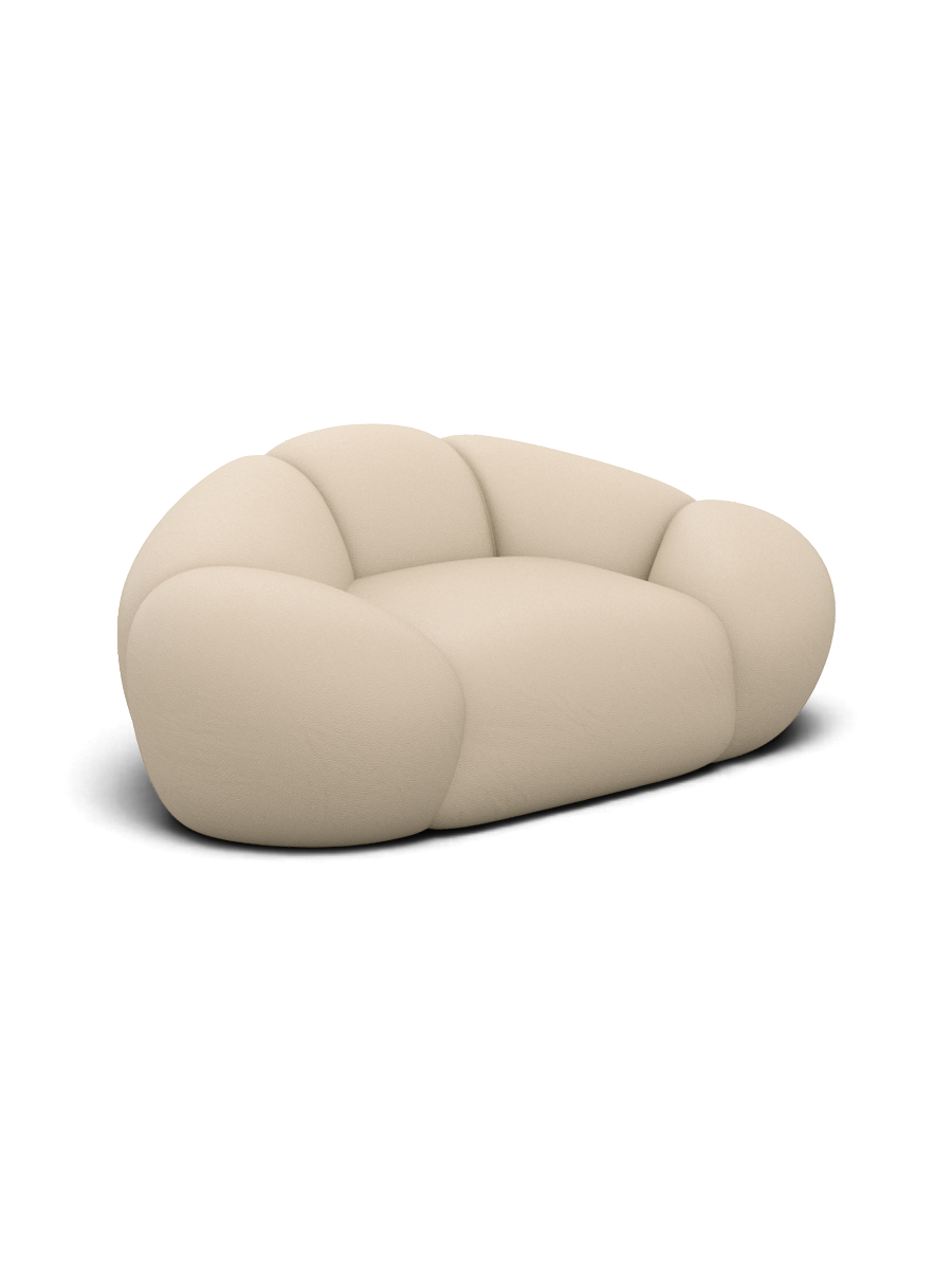 
Poltrona lounge di design in vera pelle «Arden» - Vera pelle Beige