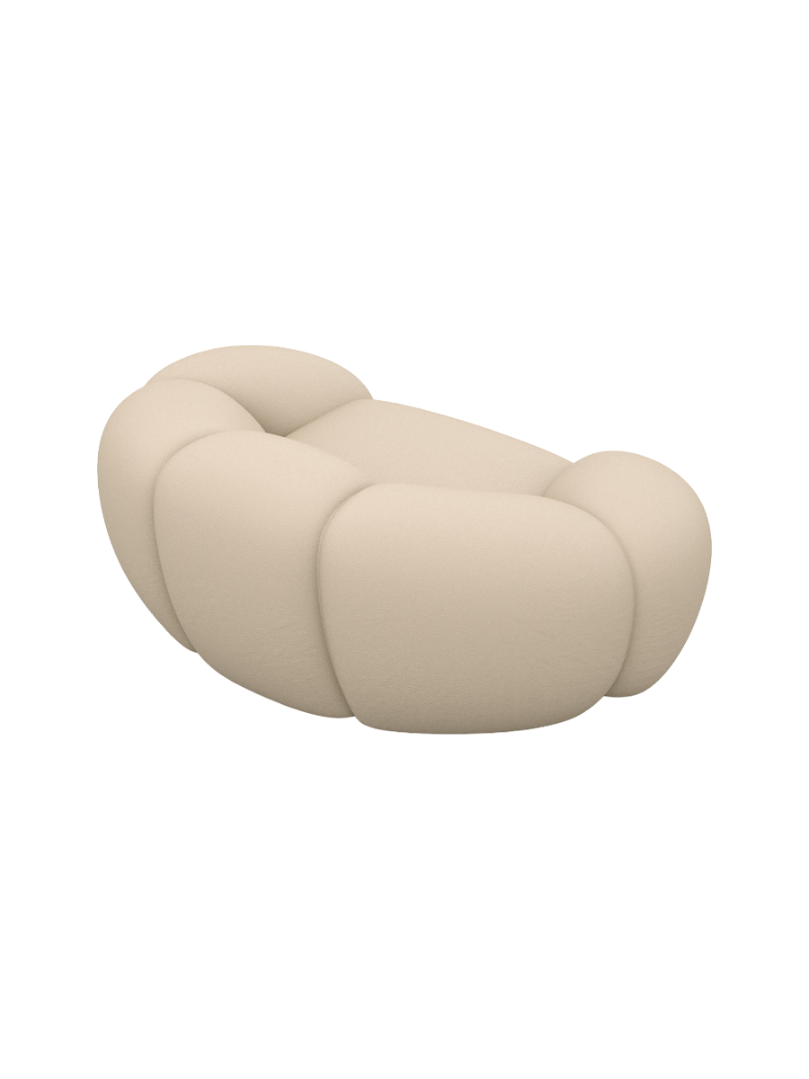 
Design Echtleder Loungesessel „Arden“ - Echtleder Beige