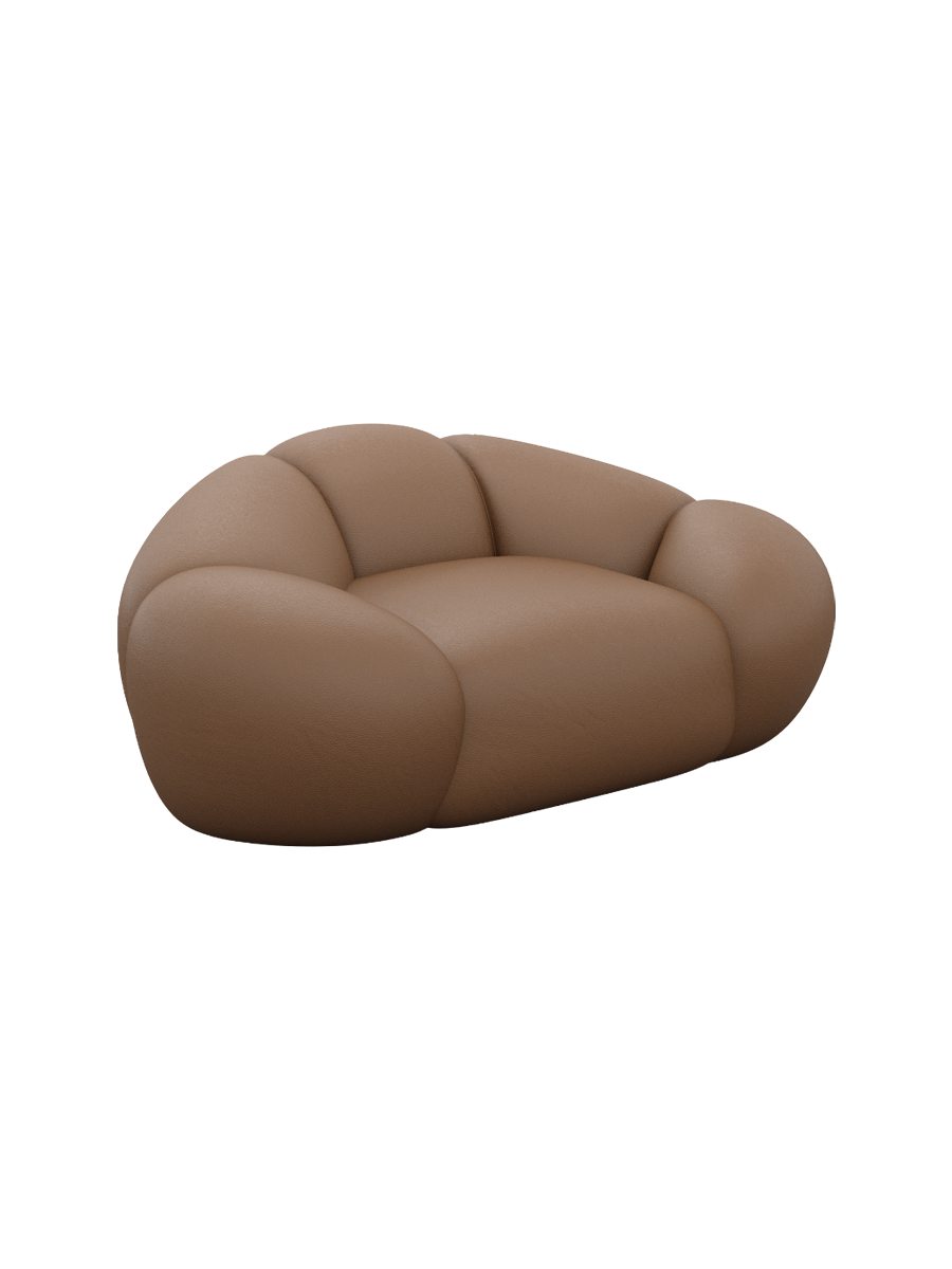 
Design Echtleder Loungesessel „Arden“ - Echtleder Beige