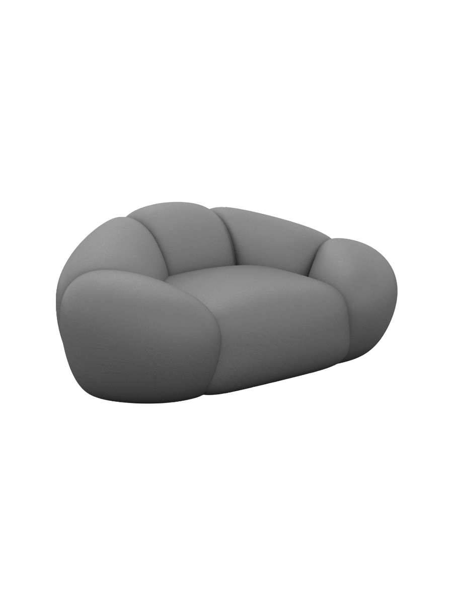 
Design Echtleder Loungesessel „Arden“ - Echtleder Beige