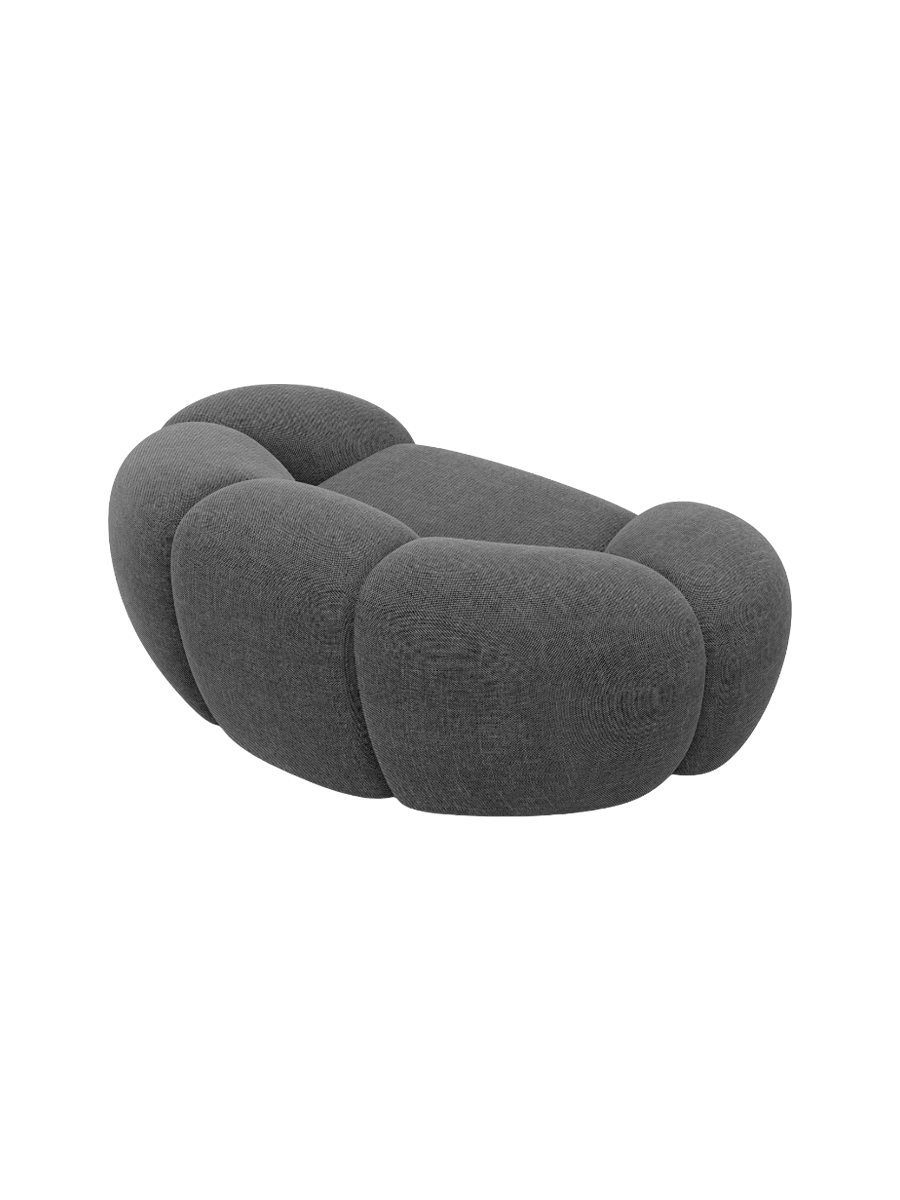 
Design Loungesessel „Arden“ mit Strukturstoff-Bezug - Strukturstoff Anthrazit