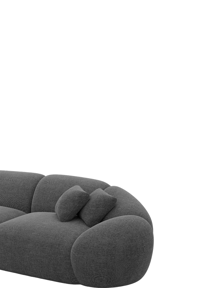 
Design Loungesessel „Arden“ mit Strukturstoff-Bezug - Strukturstoff Anthrazit