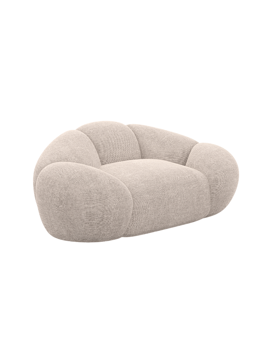 
Design Loungesessel „Arden“ mit Strukturstoff-Bezug - Strukturstoff Anthrazit