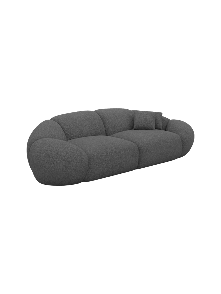 
2-Sitzer Design Sofa „Arden“ mit Bouclé-Bezug - Bouclé Graphit