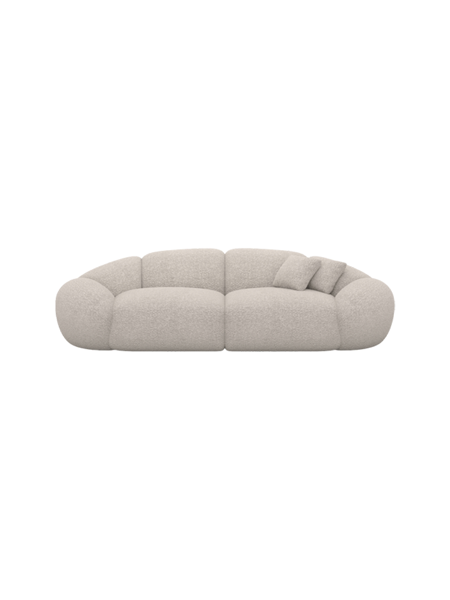 
2-Sitzer Design Sofa „Arden“ mit Bouclé-Bezug - Bouclé Graphit
