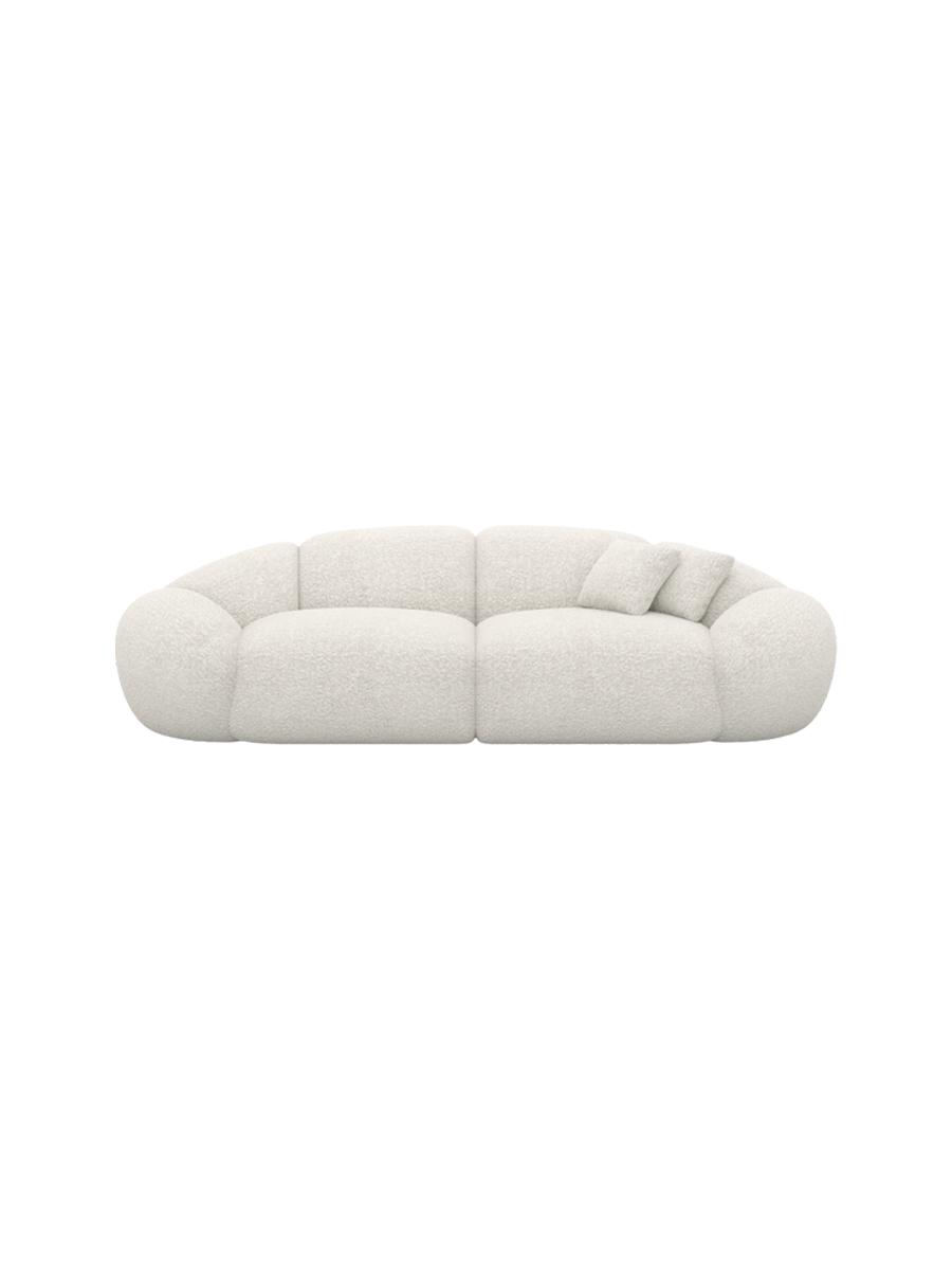 
2-Sitzer Design Sofa „Arden“ mit Bouclé-Bezug - Bouclé Graphit