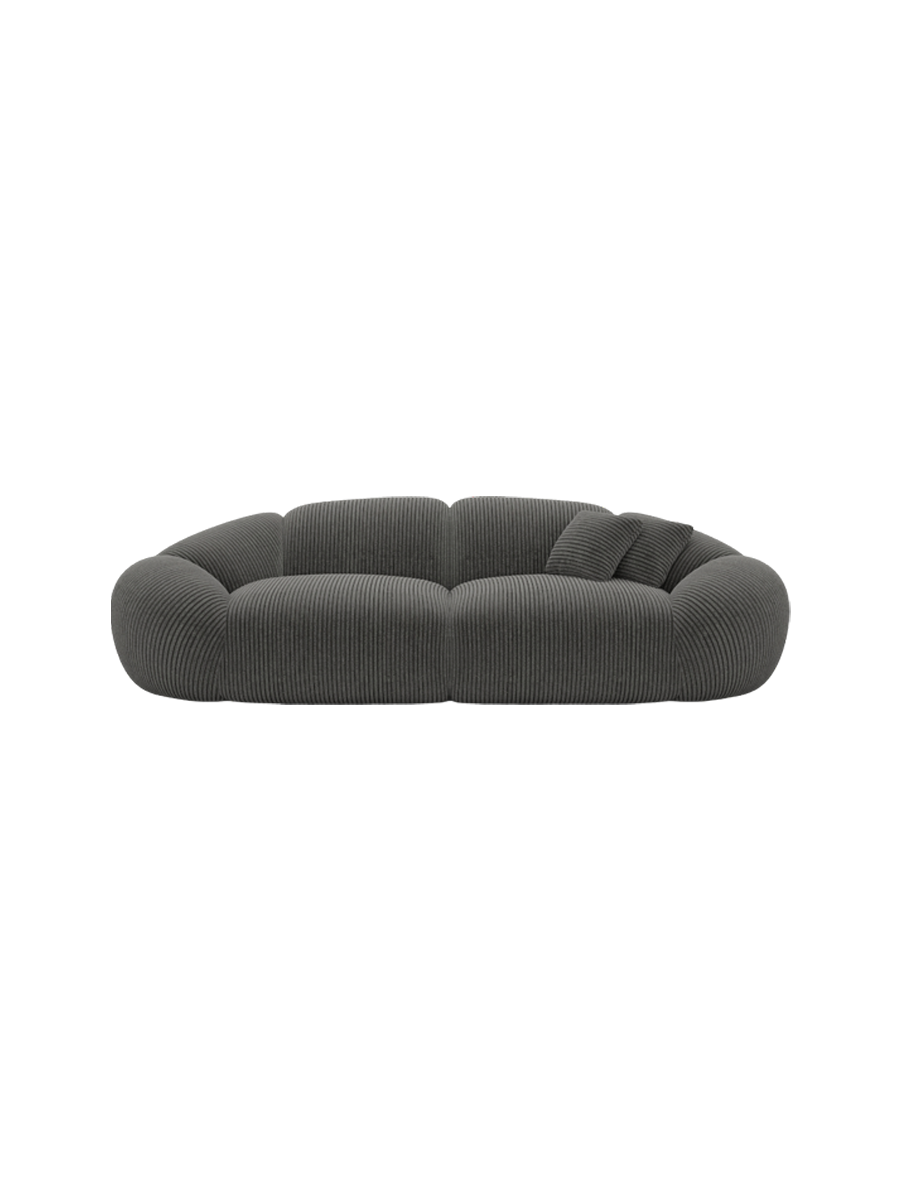 
2-Sitzer Design Sofa „Arden“, Cordsamt - Cordsamt Dunkelblau