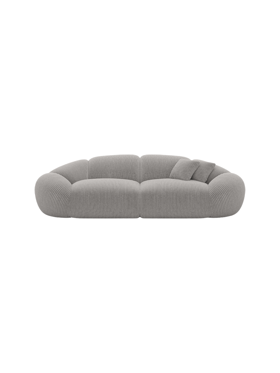 
2-Sitzer Design Sofa „Arden“, Cordsamt - Cordsamt Dunkelblau