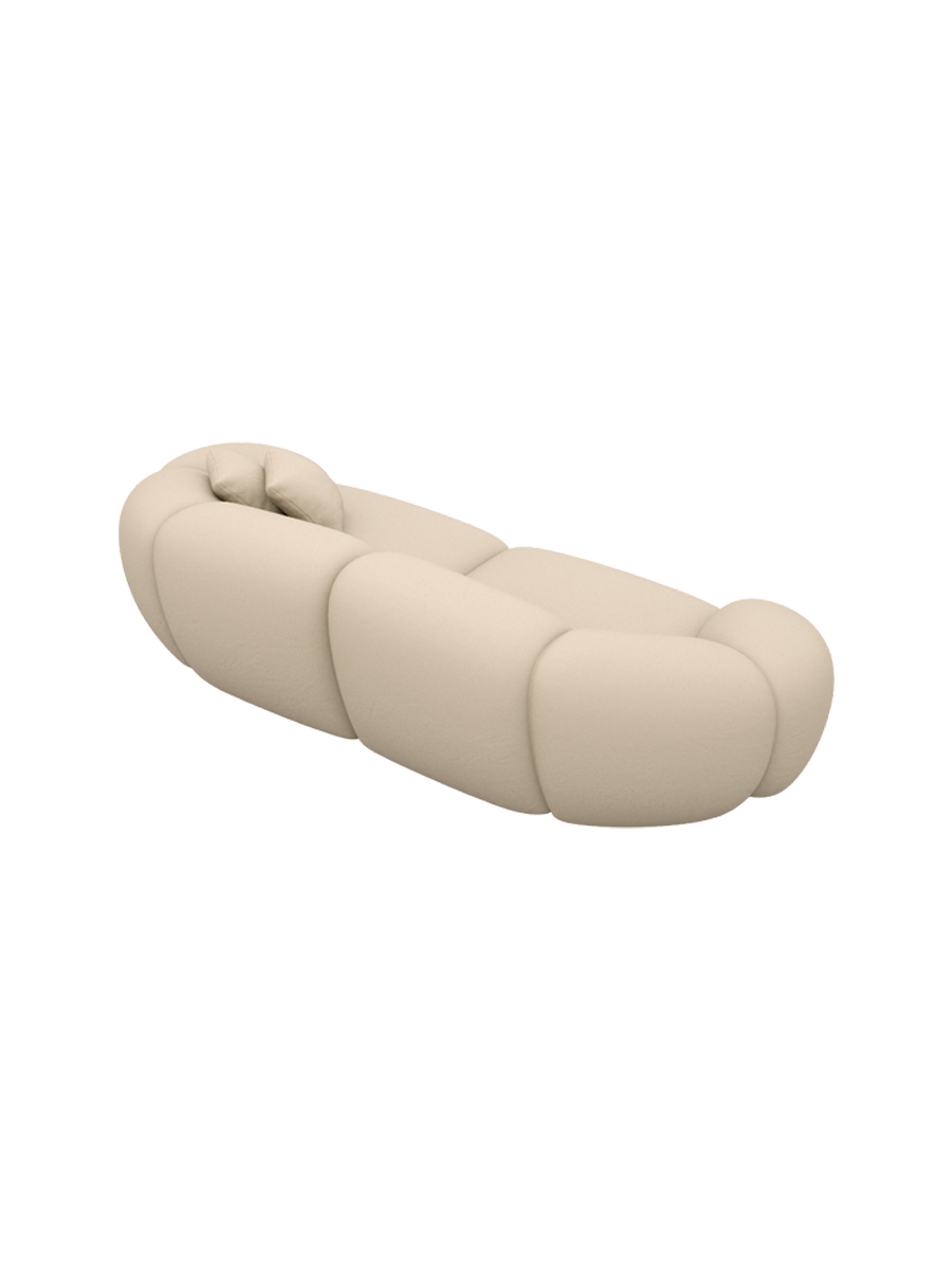 
2-Sitzer Design Echtleder Sofa „Arden“ - Echtleder Beige