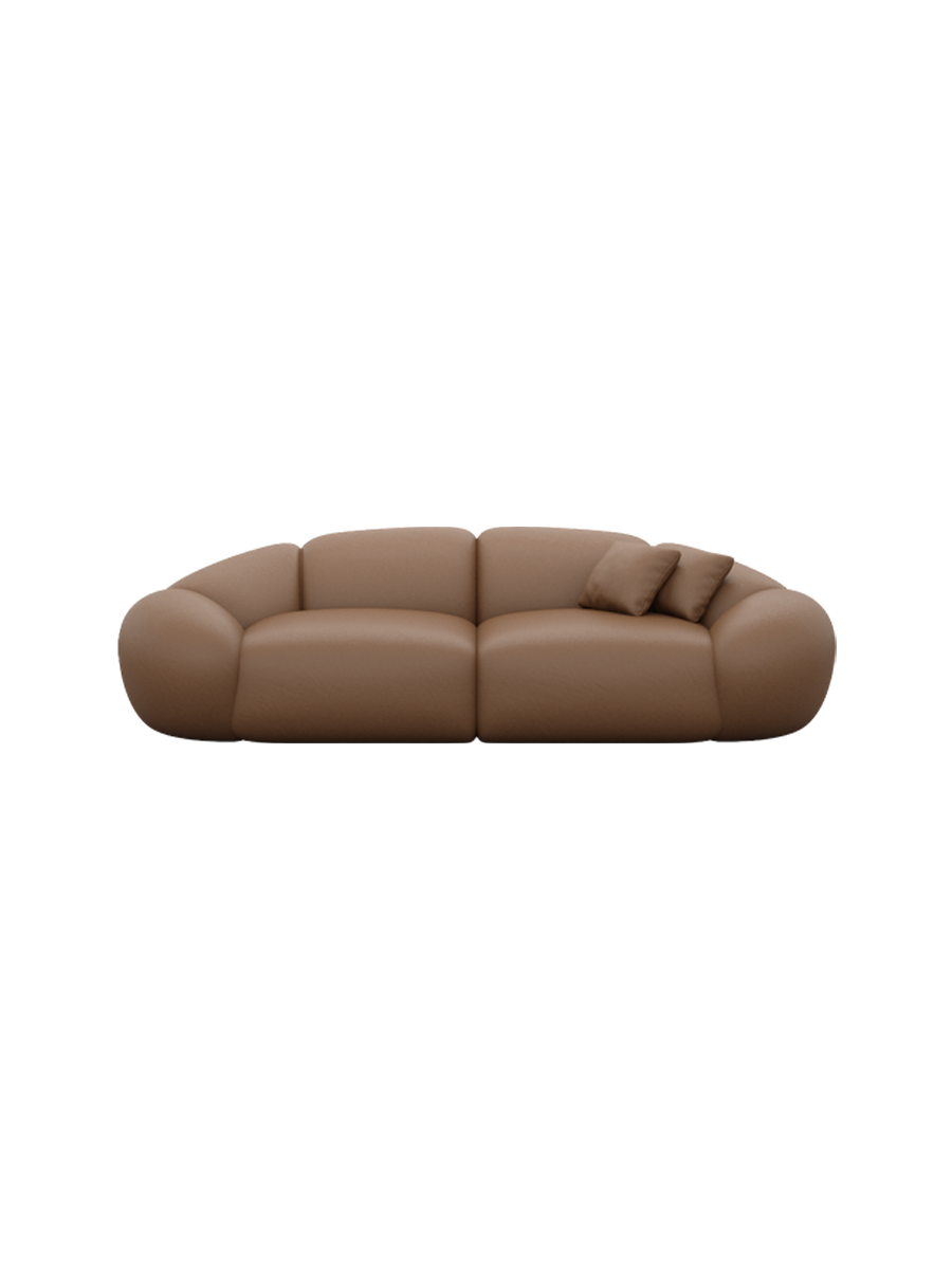 
2-Sitzer Design Echtleder Sofa „Arden“ - Echtleder Beige