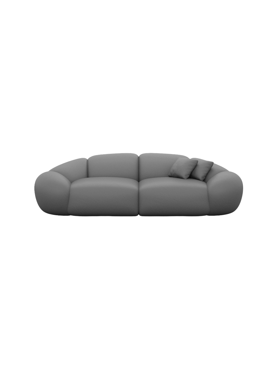 
2-Sitzer Design Echtleder Sofa „Arden“ - Echtleder Beige