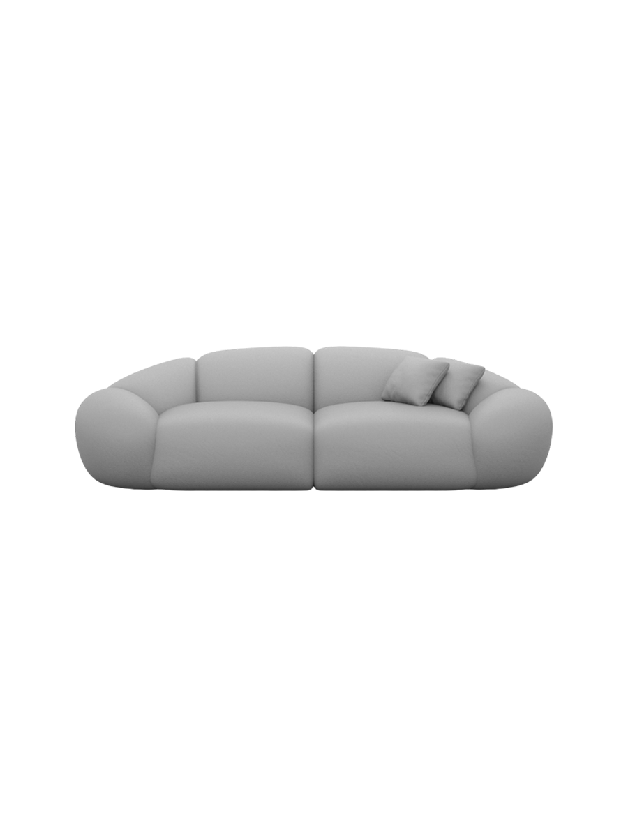 
2-Sitzer Design Echtleder Sofa „Arden“ - Echtleder Beige