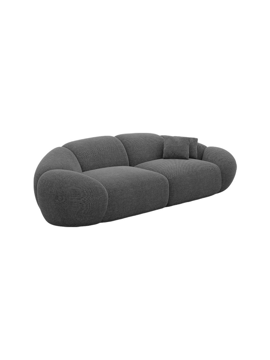 
2-Sitzer Design Sofa „Arden“ mit Strukturstoff-Bezug - Strukturstoff Anthrazit