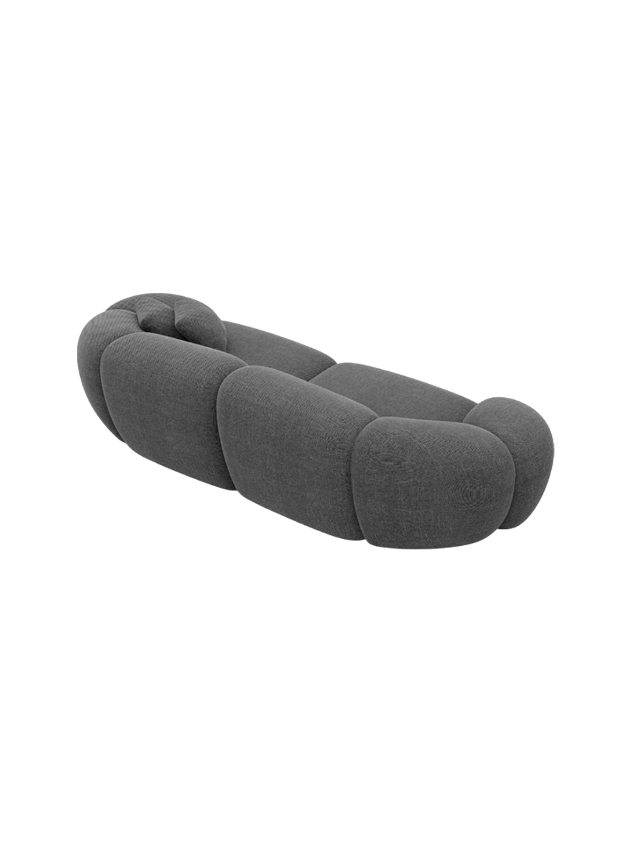 
2-Sitzer Design Sofa „Arden“ mit Strukturstoff-Bezug - Strukturstoff Anthrazit