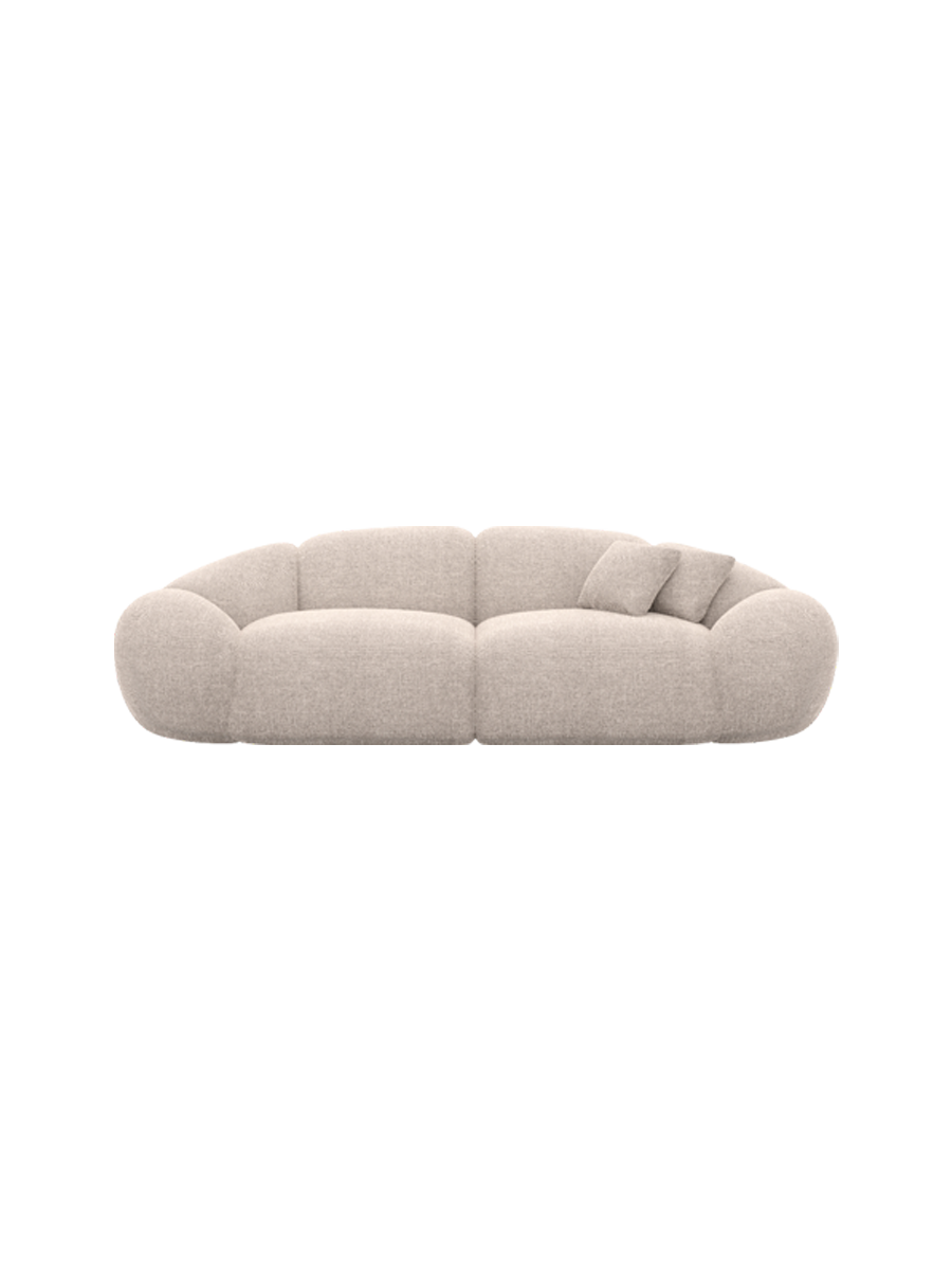 
2-Sitzer Design Sofa „Arden“ mit Strukturstoff-Bezug - Strukturstoff Anthrazit