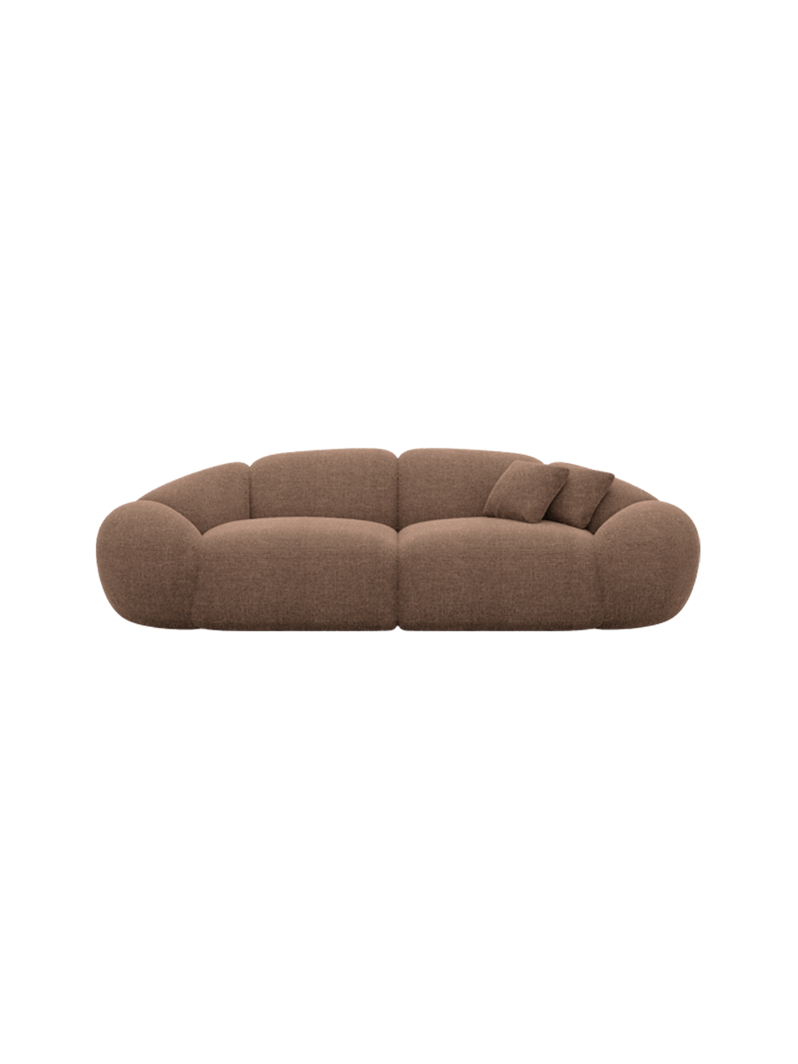 
2-Sitzer Design Sofa „Arden“ mit Strukturstoff-Bezug - Strukturstoff Anthrazit