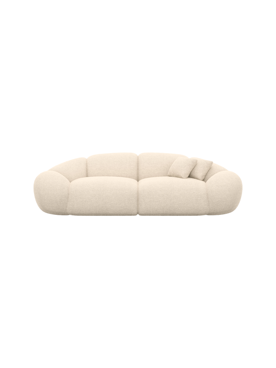 
2-Sitzer Design Sofa „Arden“ mit Strukturstoff-Bezug - Strukturstoff Anthrazit