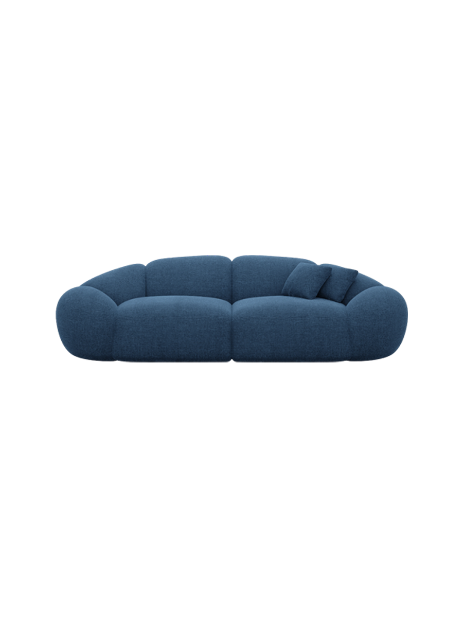 
2-Sitzer Design Sofa „Arden“ mit Strukturstoff-Bezug - Strukturstoff Anthrazit
